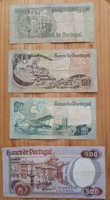 Notas Antigas de Escudo - Lote