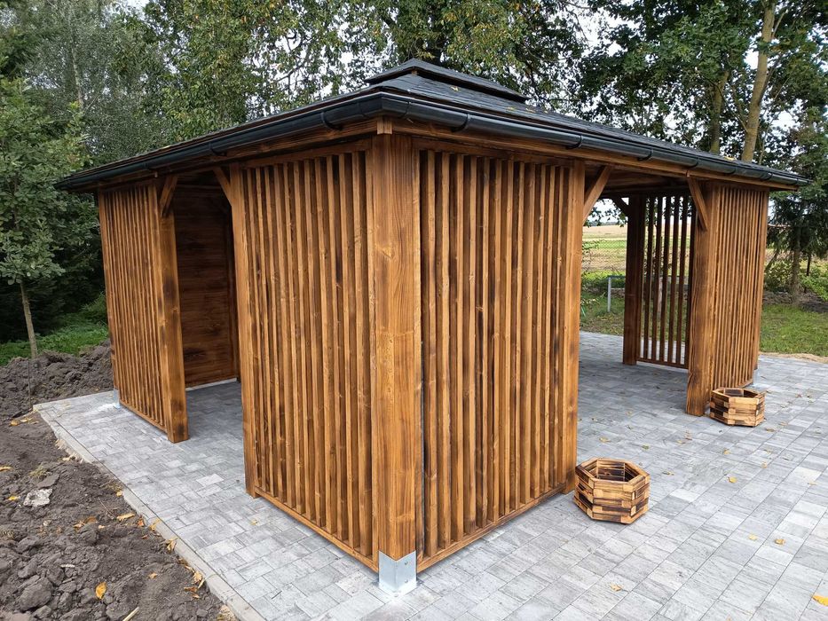 Altana 4×5 m – Nowoczesna altanka – Producent konstrukcji z drewna