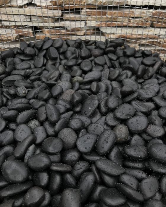 OTOCZAK POLEROWANY Czarny Kamień Poler Otoczak Kamień Ozdobny akwarium