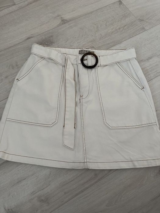 Джинсова спідниця / Бежева спідниця