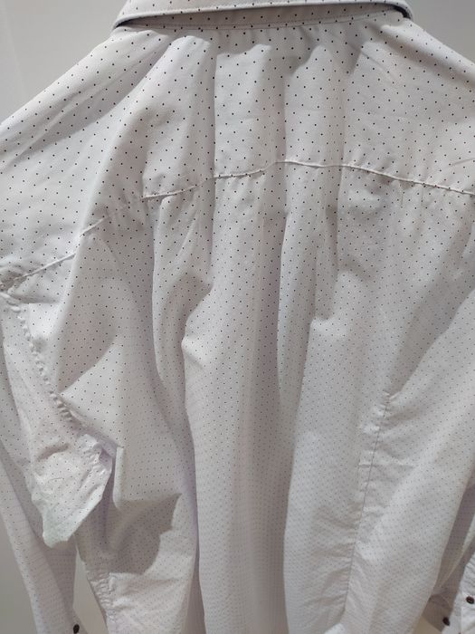 Koszula biało bordowa Reserved slim fit