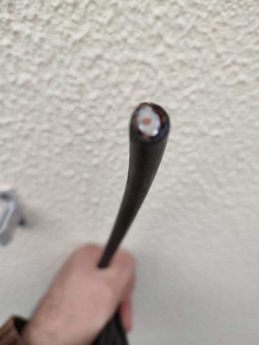 Cabo coaxial preto grosso para exterior novo 15 metros