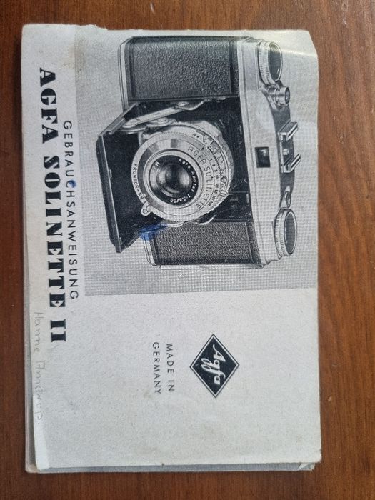 instrukcja obsługi aparatu Agfa Solinette II
