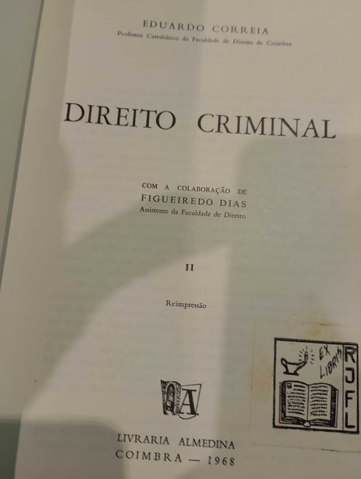 Direito Criminal - Tomo II - Eduardo Correia (1968)