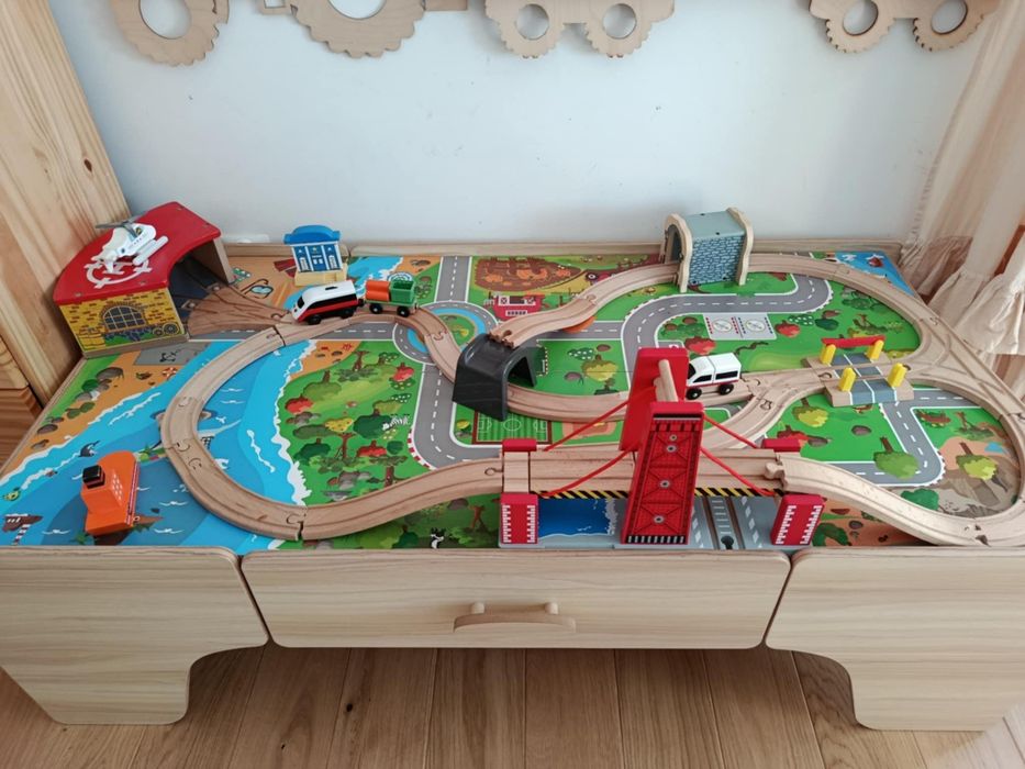 Kolejka drewniana stół kinderkraft