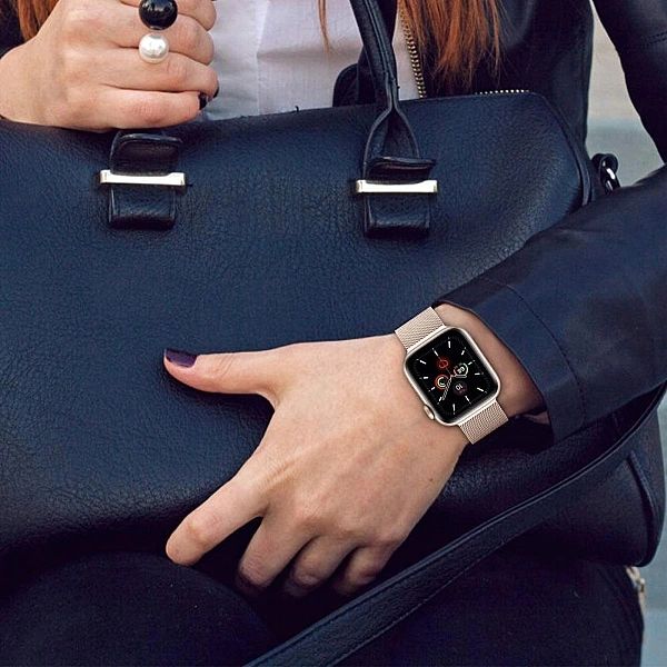 Srebrna bransoleta Tech-Protect do Apple Watch 42mm - stalowa elegancj