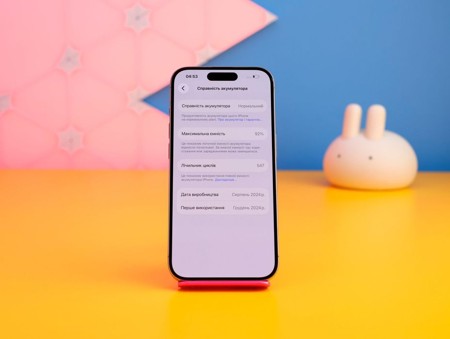Смартфон Apple iPhone 15 Pro 128GB Natural (159132) Б/У З ГАРАНТІЄЮ