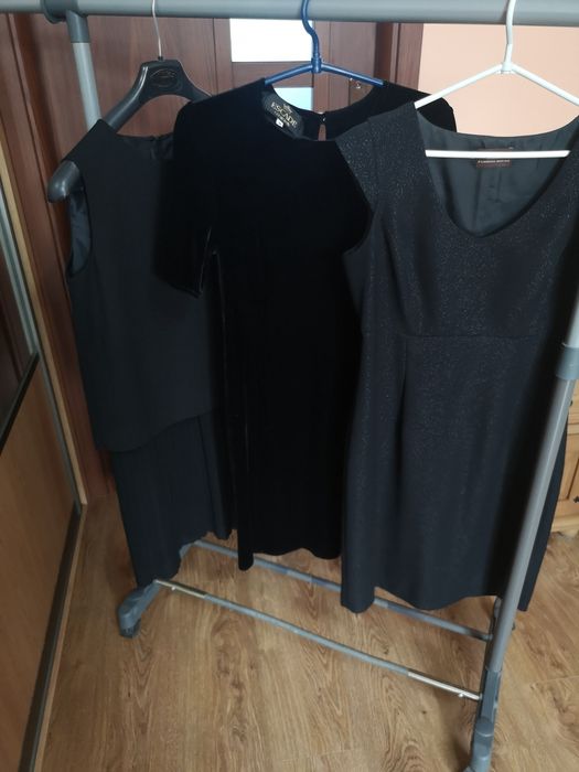 Zestaw czarnych wizytowych sukienek rozmiar 38