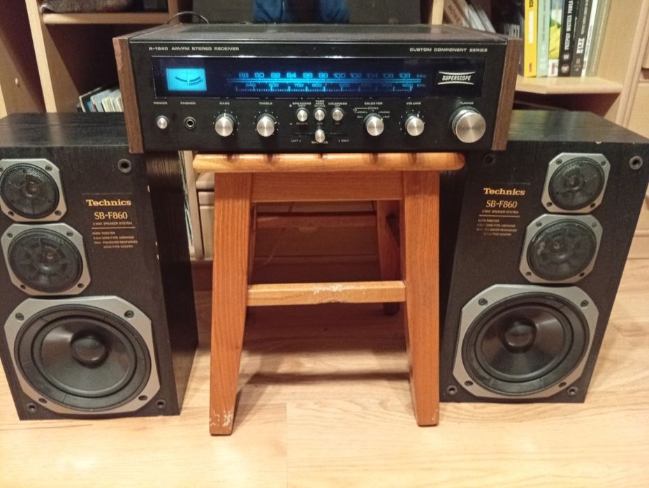 Głośniki Technics i amplituner Marantz