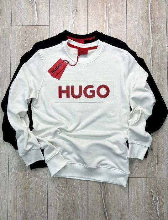 HUGO BOSS мужской свитшот батник кофта реглан оригинал белый