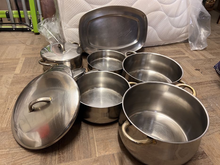 Conjunto de 5 tachos em Inox