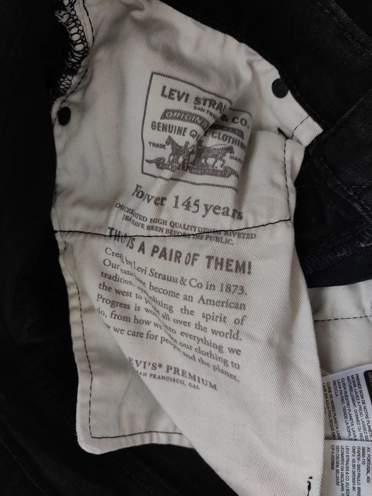 Чоловічі  чорні стрейчеві джинси левіс 30-32 р пояс 40-41 см Levis 519