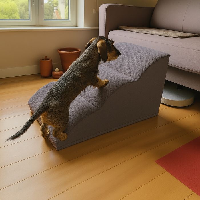 Сходинка-Пандус для собак сірий | Безпечний підйом без травм | Ручна р