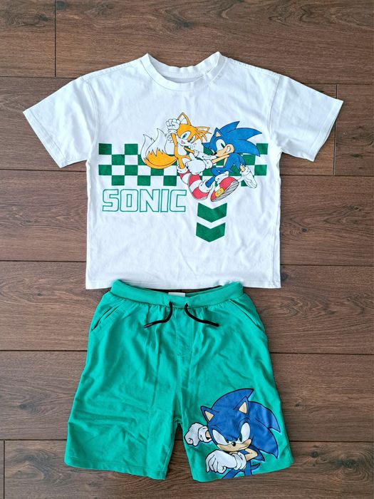 Koszulka szorty chłopięce zestaw 128 Sonic