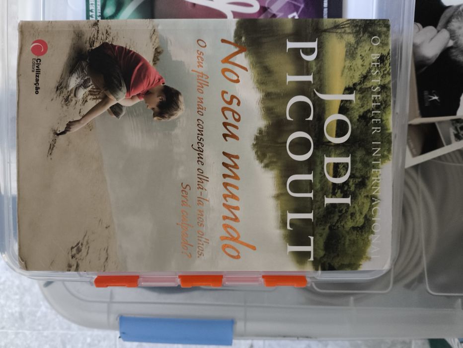 Variedade de livros, entre romances, histórias verídicas e suspense.