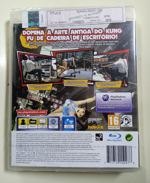 Kung Fu Rideer - Jogo novo e selado - PlayStation 3