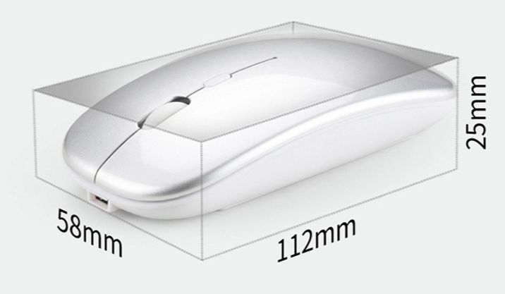Wireless Mouse 800/1600 DPI White/Silver/Black434466207763671044