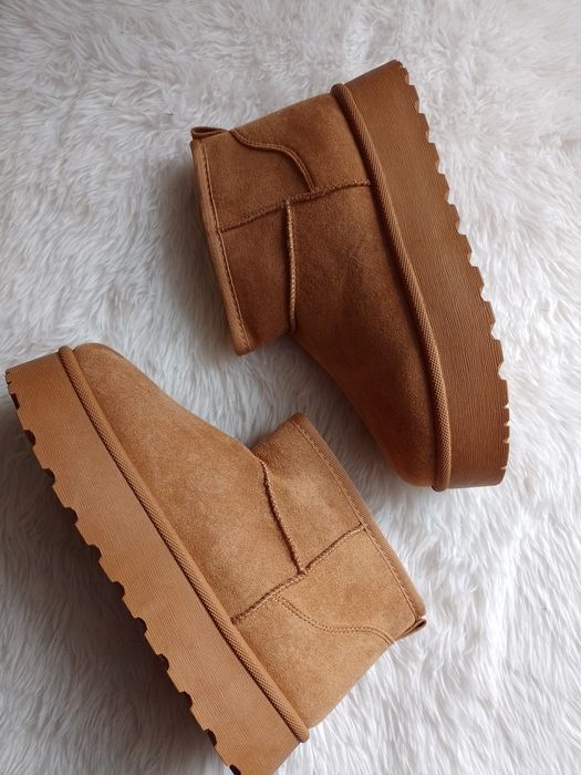 Carmelowe śniegowce damskie ocieplane rozmiar 39 hit