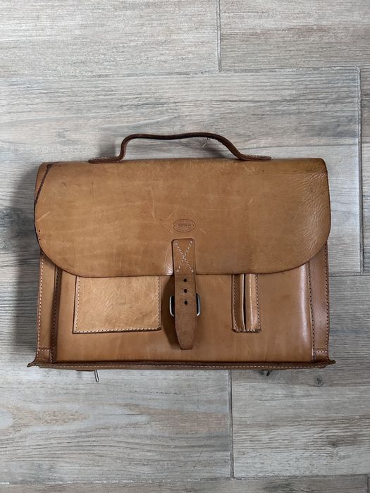 Koniakowa aktówka Bree vintage