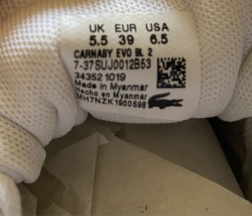 Novos Ténis Lacoste 39