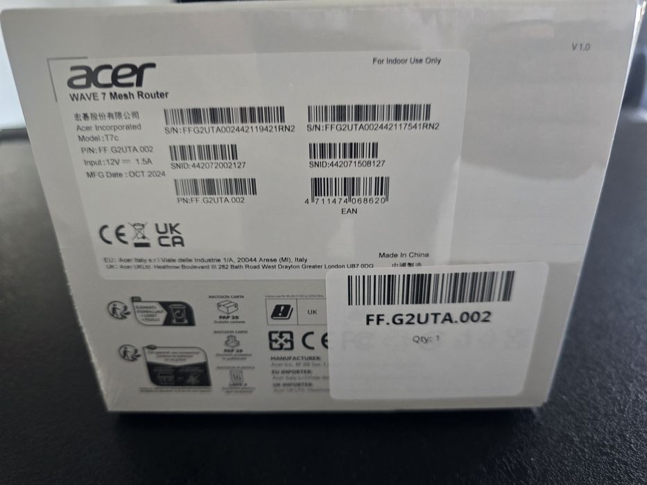 2 x Router ACER Wave 7 (2 szt.) Nowy zapakowany