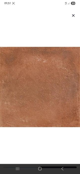 Pavimento cerâmico terracota 45×45.