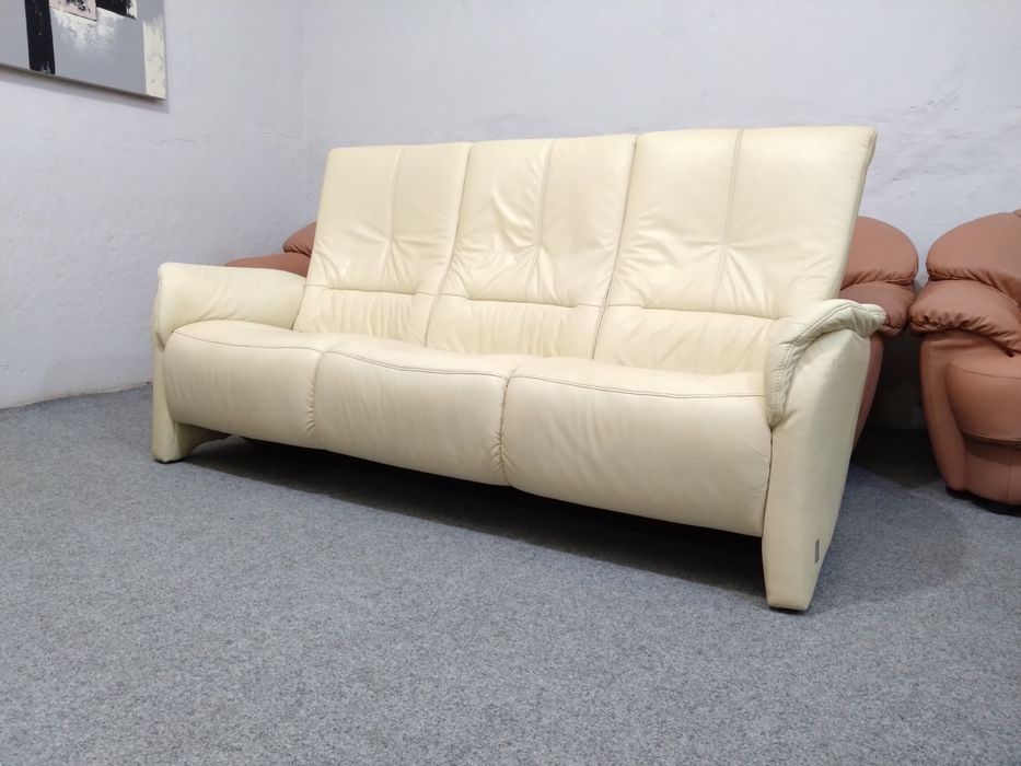 Кожаный мягкий диван реклайнер раскладной шкіряний розкладний меблі