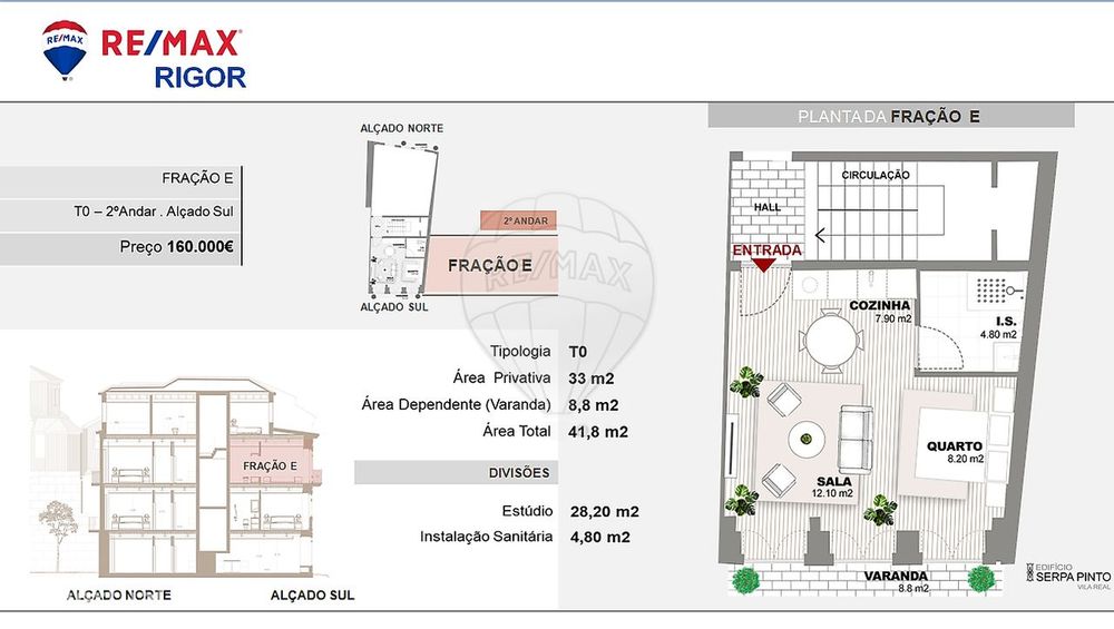 Apartamento T1 para venda