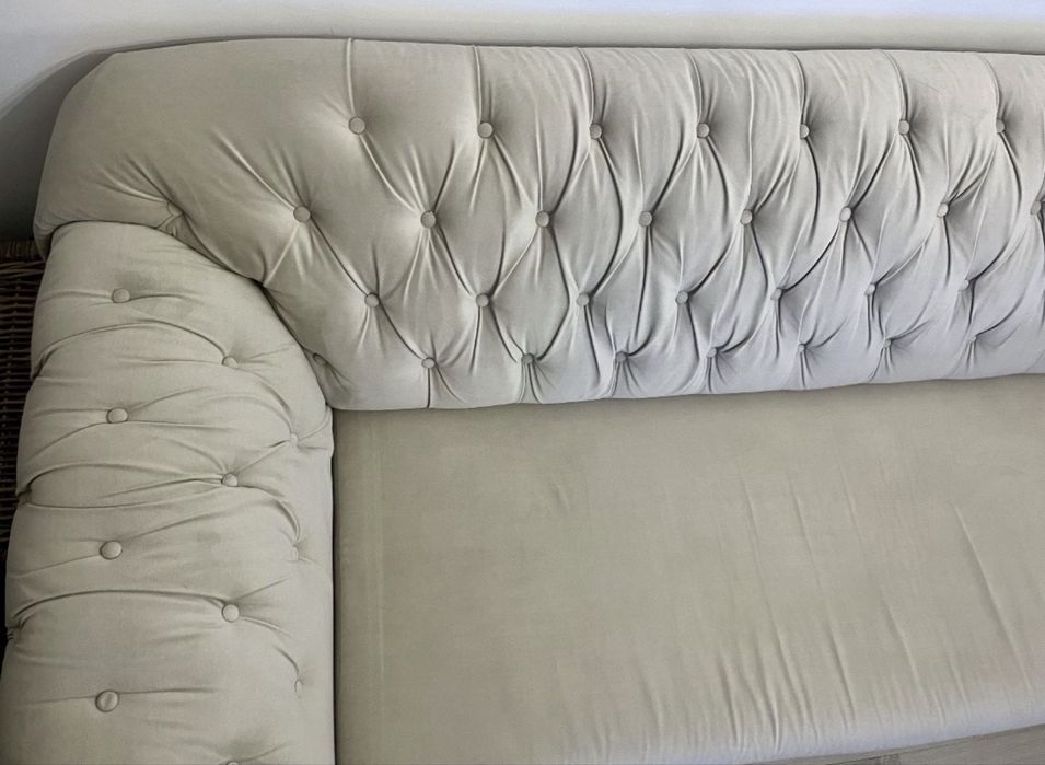 Elegancki komplet wypoczynkowy: Sofa + Fotel Uszak