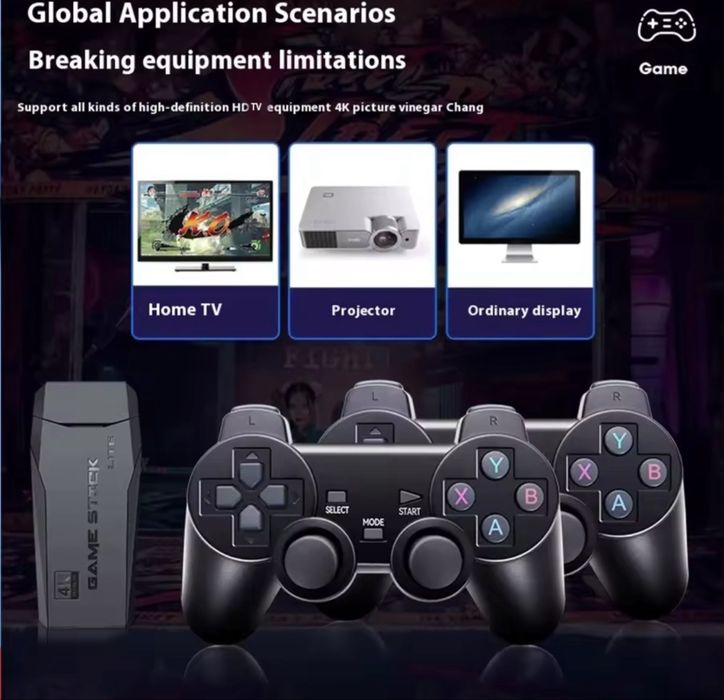 Console Retro  Game Stick 4K – 128GB | +20.000 JOGOS CLÁSSICOS!