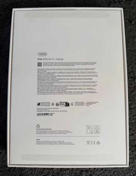 iPad (A16) Wi-Fi + Cellular 128 GB
