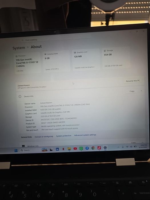 Hp spectre 360 8 gb ram