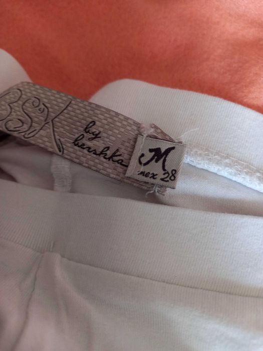 Corsários brancos malha fina - M - Bershka