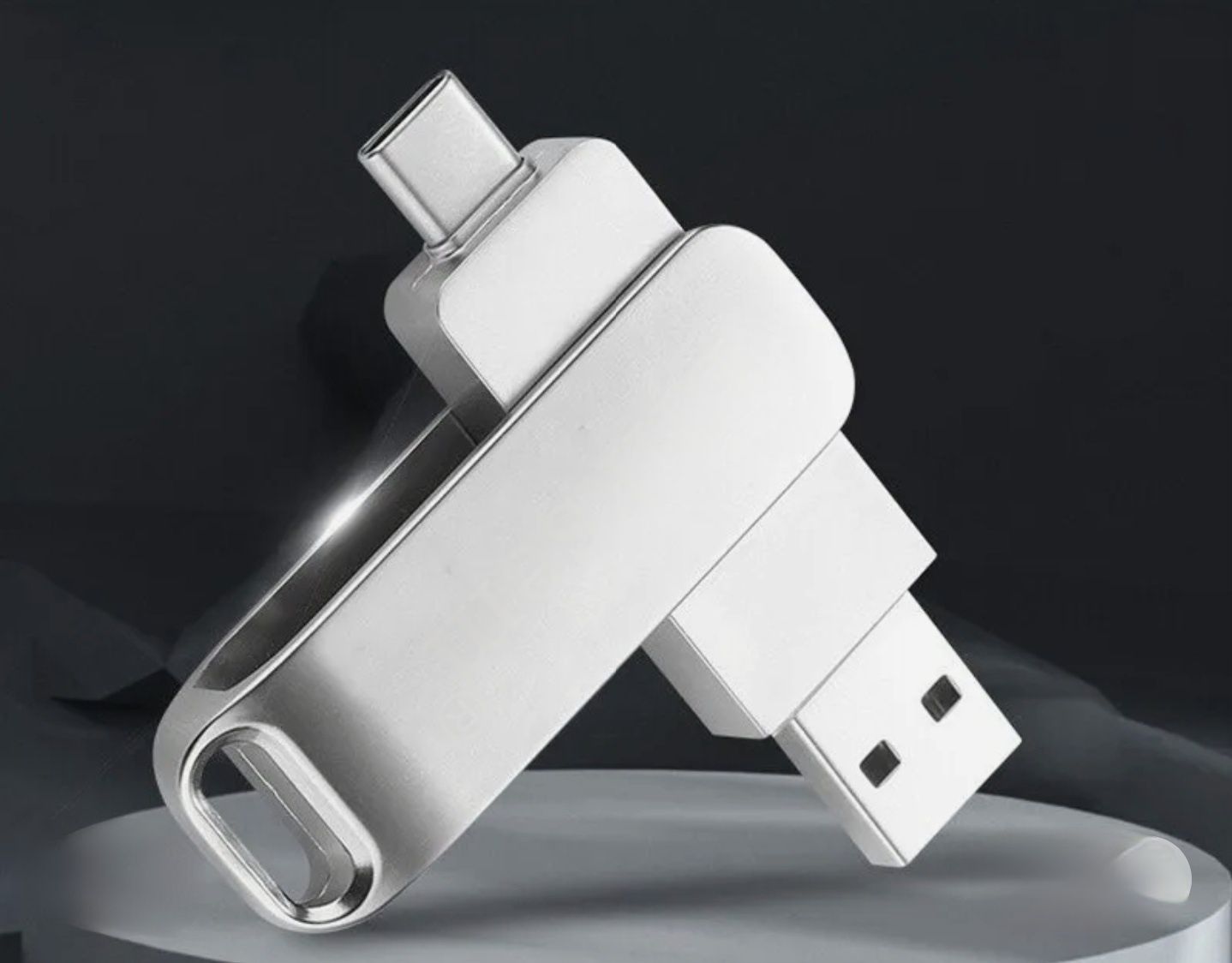 Флешка 64 Gb накопичувач - адаптер 3- в- 1 USB OTG type C, micro usb ...