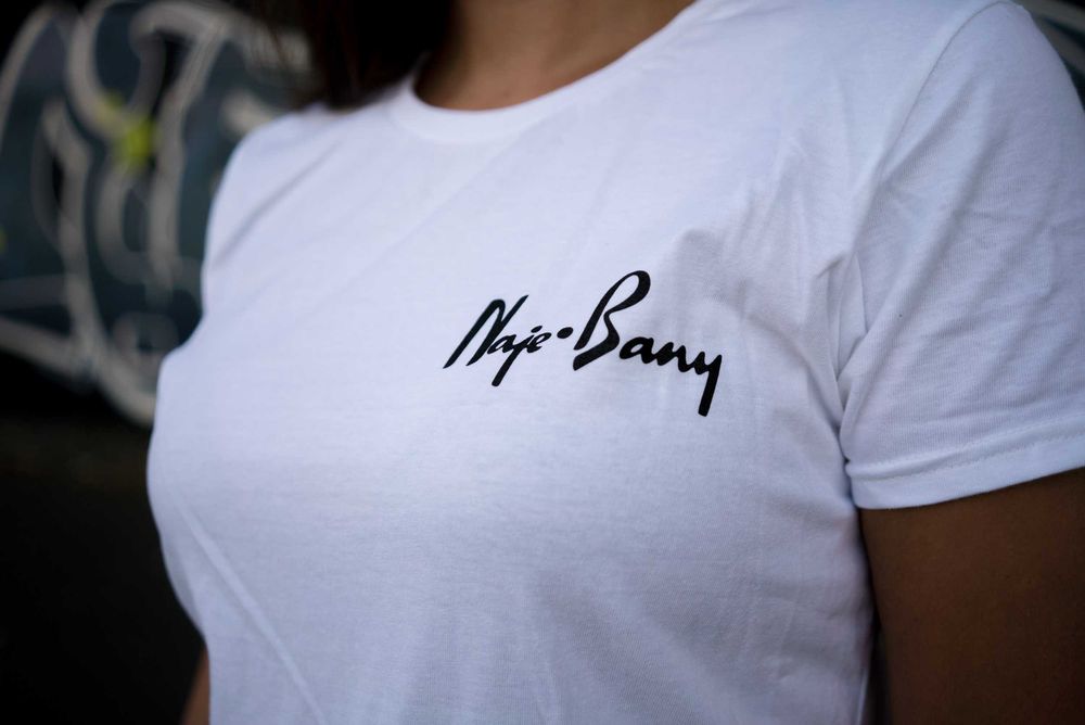 *Koszulka damska, T-Shirt z nadrukiem, 100% Bawełna, biała S*
