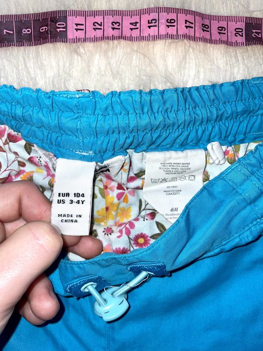 Spodnie dziewczęce rybaczki bawełna 3-4 lata 104 cm h&m