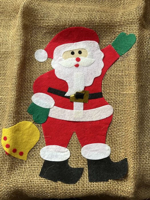 Sacos Pai Natal grandes (77x47 cm) em serapilheira (novos)