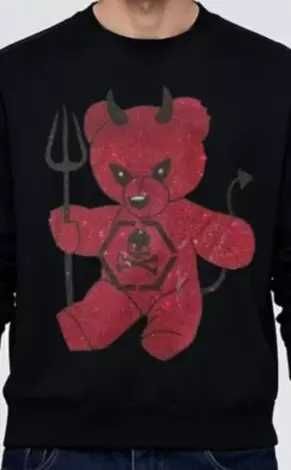 Philipp Plein – T-shirt „Devil Teddy” z Kryształkami (Limitowana Edycja) koszulka