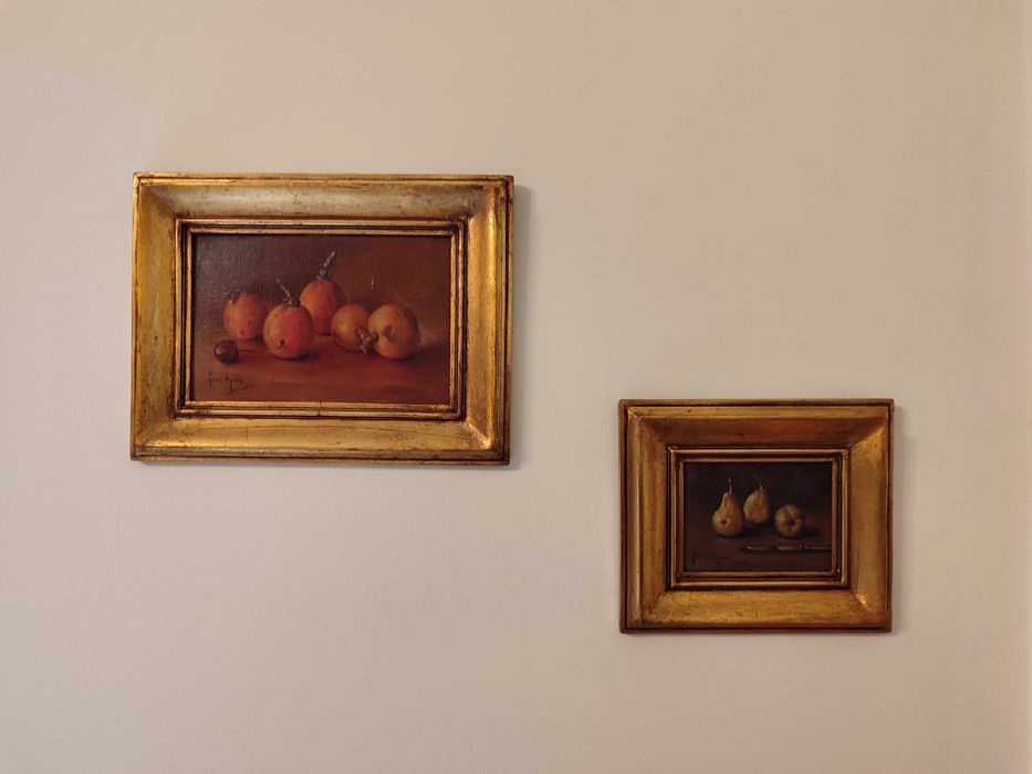 Dois quadros Pintura a Óleo – Natureza Morta. José Ayres