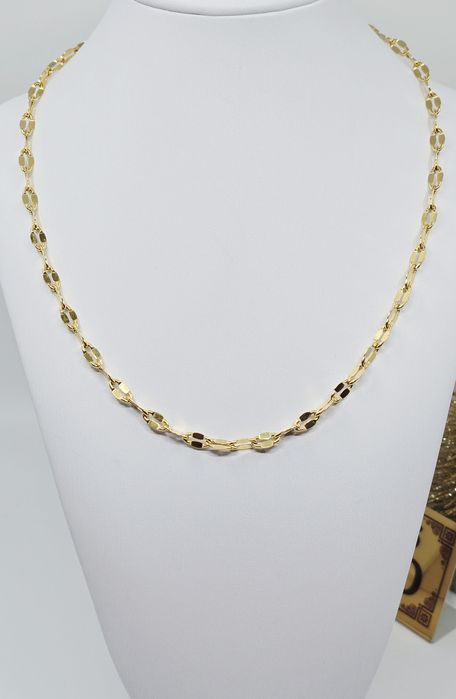 Wyprzedaż złoty łańcuszek splot papieski próba 585 14k