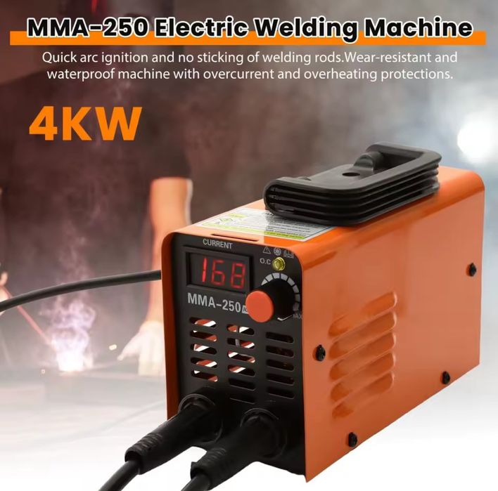 Máquina de Soldar Inverter MMA-250 Turbo – Potência Profissional e Ult