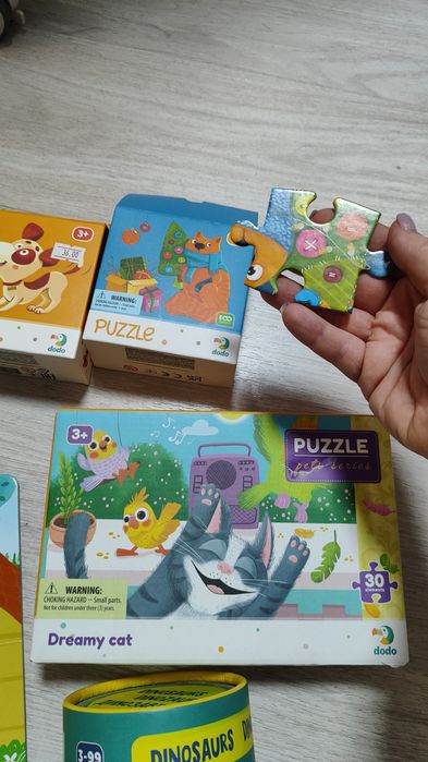 Лот пазлів dodo на 2-4 роки + гра