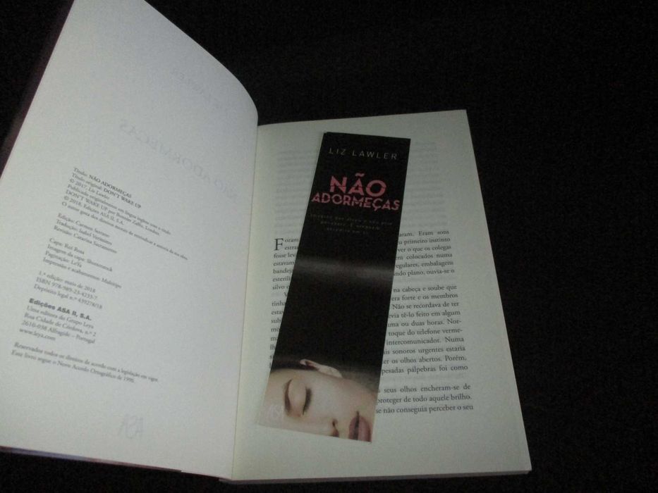 Livro Não adormeças Liz Lawler