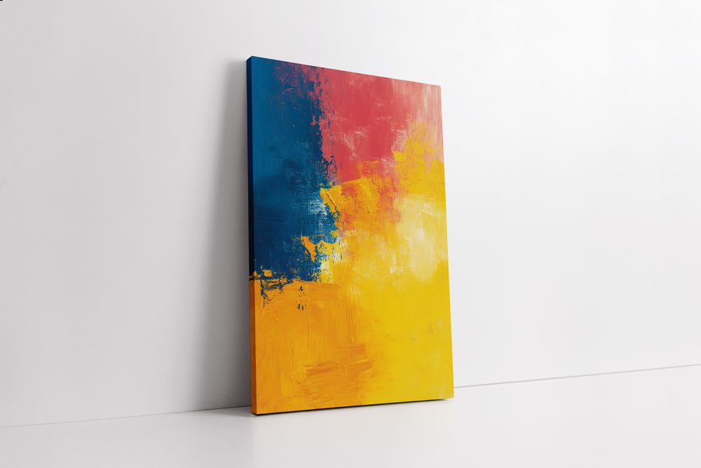 Kolorowy Abstrakcyjny Obraz na Płótnie 70x100 cm do Wnętrz