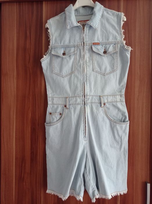 Kombinezon jeansowy krótki letni - rozmiar M.