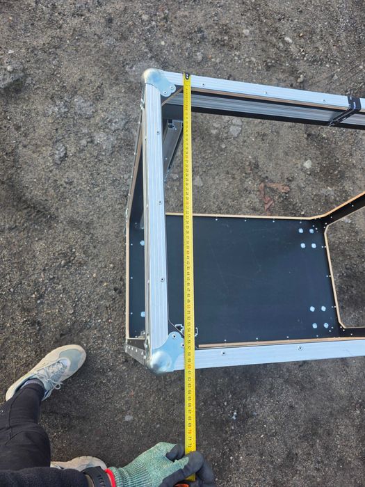 Szafa stojak RACK CASE 16U 1x szyna 90cm koła 19 cali