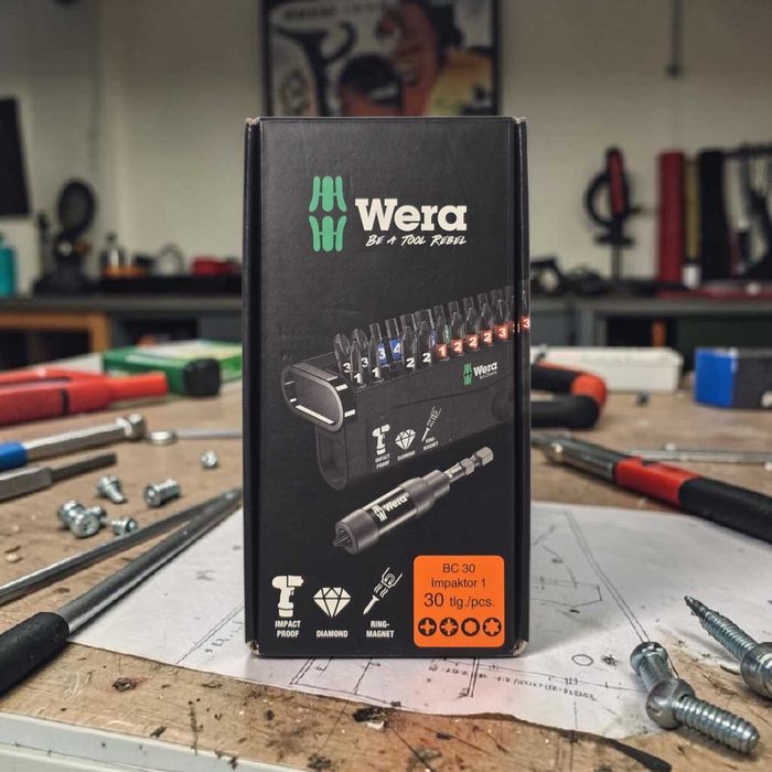Wera Bc 30 Impaktor 1 Zestaw Bitów 1/4 Ph Pz Tx Hx 25 Mm W Kasecie