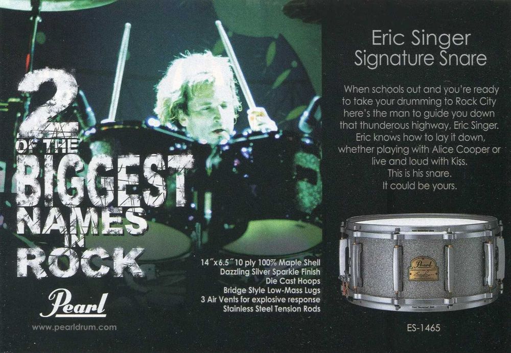 Pearl Eric Singer Signature Snare Drum 14 x 6.5 in.