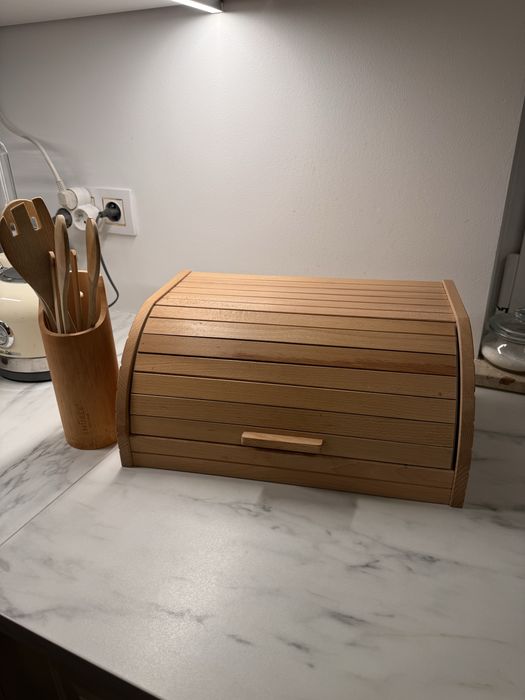 Chlebak IKEA + zestaw drewnianych łyżek SMUXEE