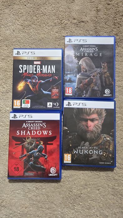 Jogos PS5 - Wukong Shadows Miles Morales Mirage